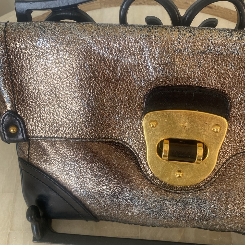 Alexander Mcqueen Multi Colored Large Leather Clu… - image 4